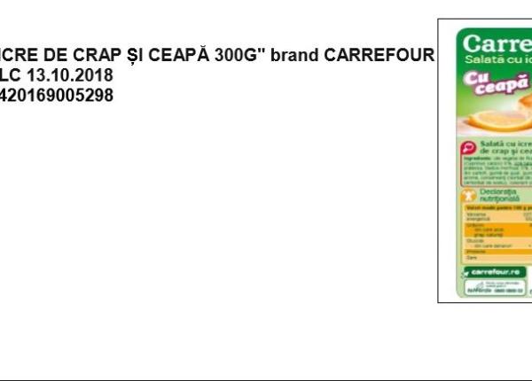 alerta alimentara salata cu icre de crap contaminata cu bacterii periculoase