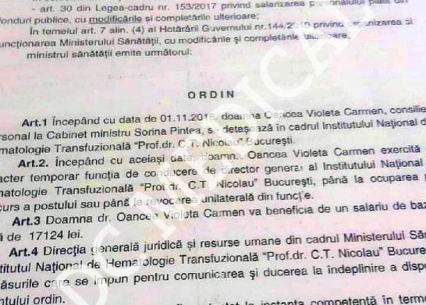 sorina pintea numire controversata carmen violeta oancea consilier i ef la transfuzii in doua zile