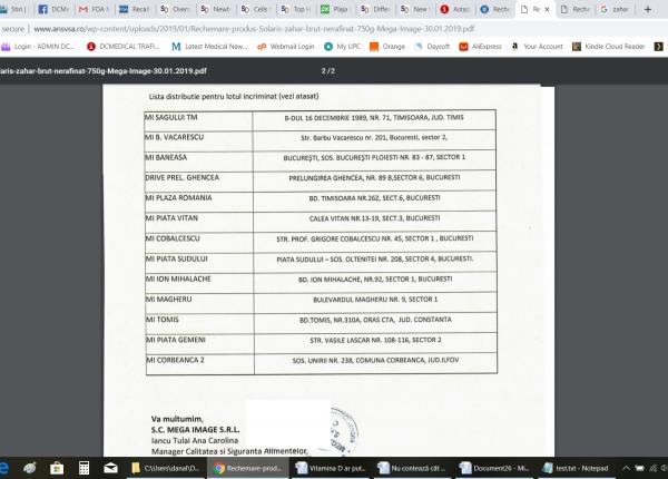 mega image retrage 7 loturi de zahar brut de la solaris din cauza unor corpuri straine