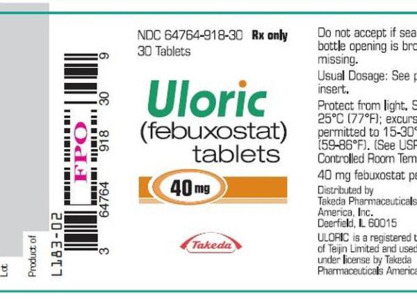 uloric febuxostat medicament pentru guta risc de deces asociat alerta fda
