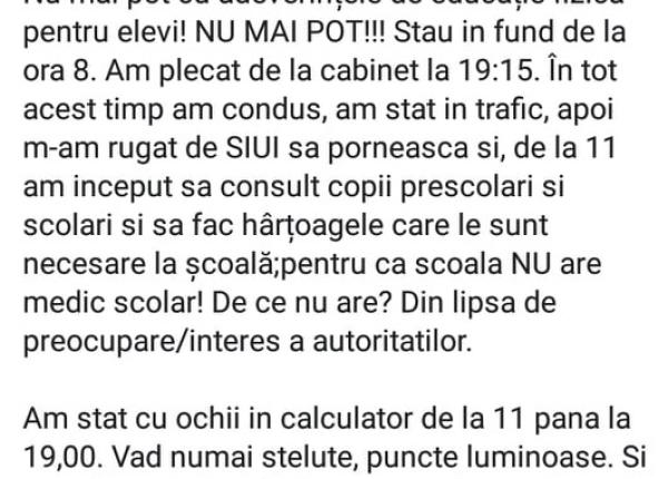 scrisoarea emo ionanta a unui medic de familie vad numai stelu e puncte luminoase i mi e foame