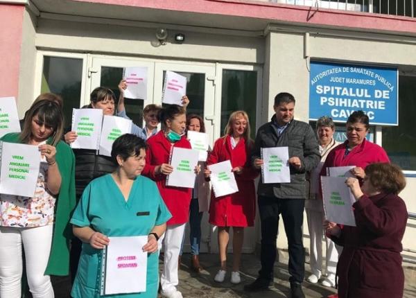 protest spontan la spitalul de psihiatrie cavnic maramure