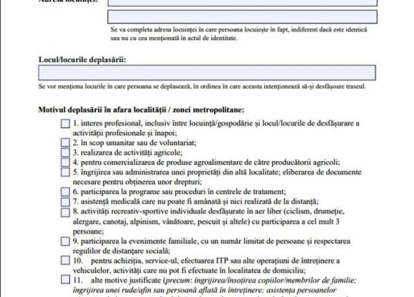 declara ie pe propria raspundere in stare de alerta modificari inca un motiv sa parase ti localitatea