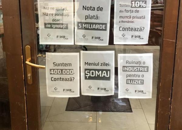 cum s a vazut protestul horeca la cluj in doua saptamani vom muri de foame