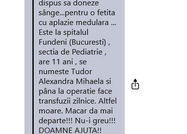 fake news cazul feti ei de 11 ani pentru care se cere sange din 2009 dr alina tanase e rezolvat fake news cazul feti ei de 11 ani pentru care se cere sange din 2009 dr alina tanase e rezolvat