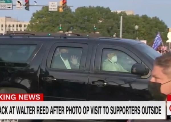 trump la plimbare in ma ina blindata covid este coala vie ii i ceva foarte interesant