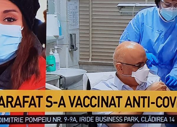 raed arafat vaccinat anti covid 19 in direct primele imagini video
