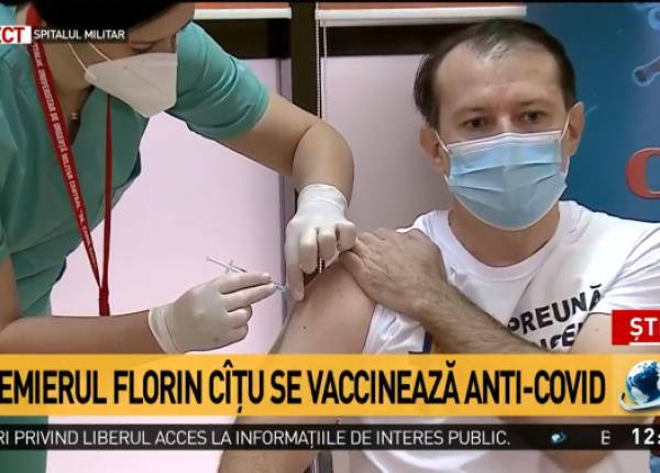 premierul florin citu se vaccineaza imaginile momentului video