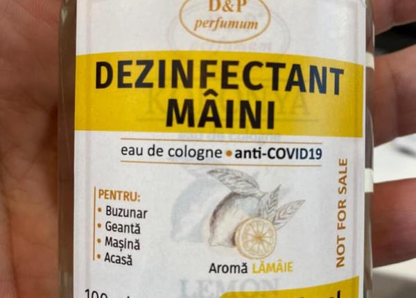 apa de colonie vanduta pe post de dezinfectant anti covid 19