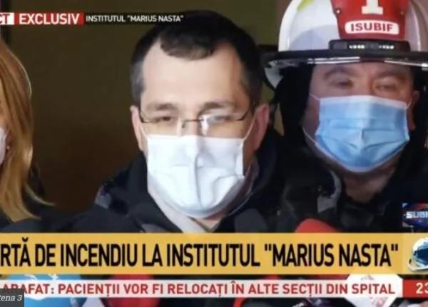 ministrul sanatatii nu am avut un incendiu de mari dimenisuni