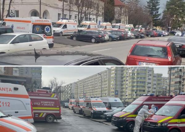 vlad voiculescu nu sunt parcari de ambulante ci cozi in fata unor spitale care trateaza pacienti covid