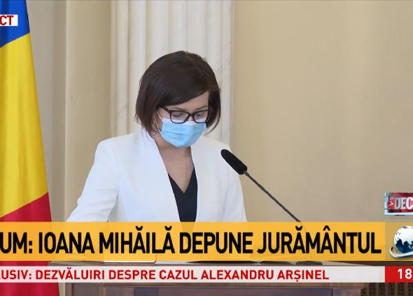 ioana mihaila noul ministru al sanatatii a depus juramantul in cadrul unei ceremonii la palatul victoria