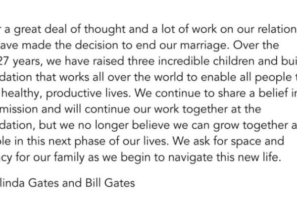 bill gates si sotia sa melinda divorteaza nu credem ca mai putem creste impreuna ca un cuplu