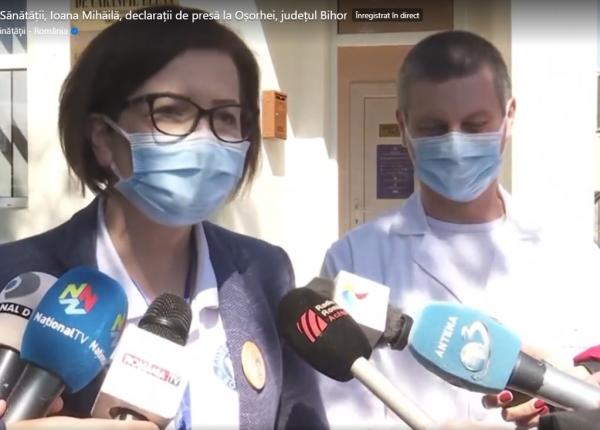ministrul sanatatii ioana mihaila declaratii de presa la osorhei judetul bihor asta este marea noastra provocare