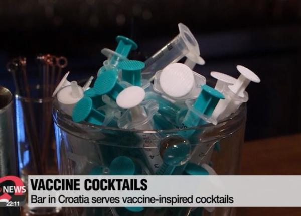 cocktailuri inspirate de vaccinurile covid 19 pfizerr monderna sputnjik 6 sau astra zenecca servite din seringa video