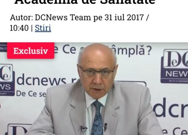 un academician realizeaza de patru ani academia de sanatate