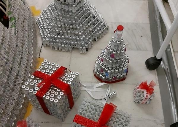 garda de mediu amenda de 90 000 de lei pentru construirea unui brad din doze de vaccin la palatul copiilor