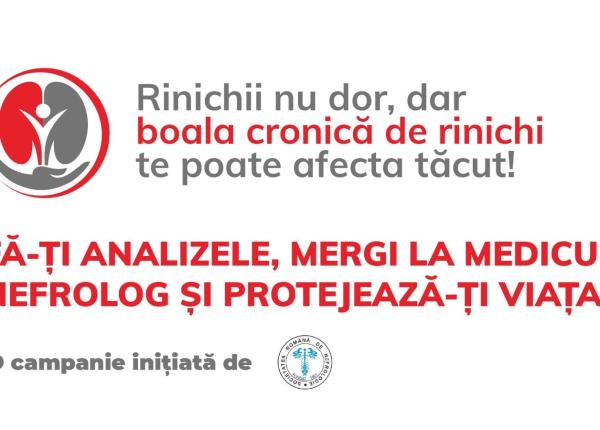 ziua mondiala a rinichiului societatea romana de nefrologie cere continuarea prioritizarii diagnosticului si tratamentului pentru boala cronica de rinichi