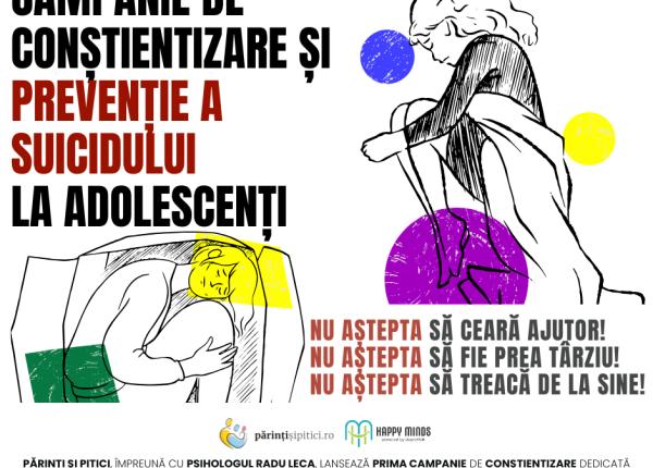prima campanie de constientizare dedicata parintilor de adolescenti privind riscul suicidar si preventia tentativelor de suicid