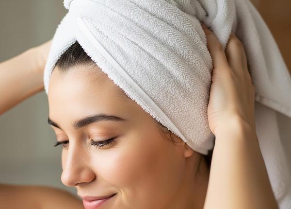 obiceiul banal care poate afecta sanatatea parului ce spun dermatologii despre prosopul tinut pe cap
