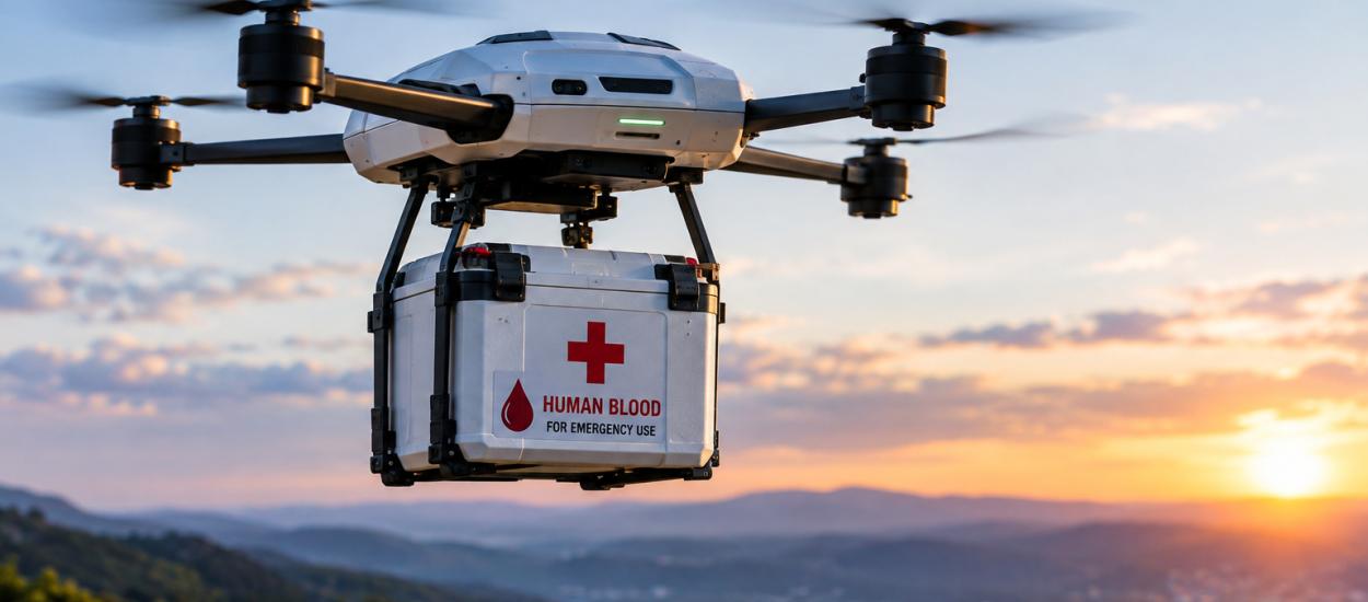 Dronele ar putea livra sânge direct la locul accidentului. Noua metodă care ar putea salva vieți